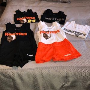 Hooters uniforms, great for Halloween costumes!!